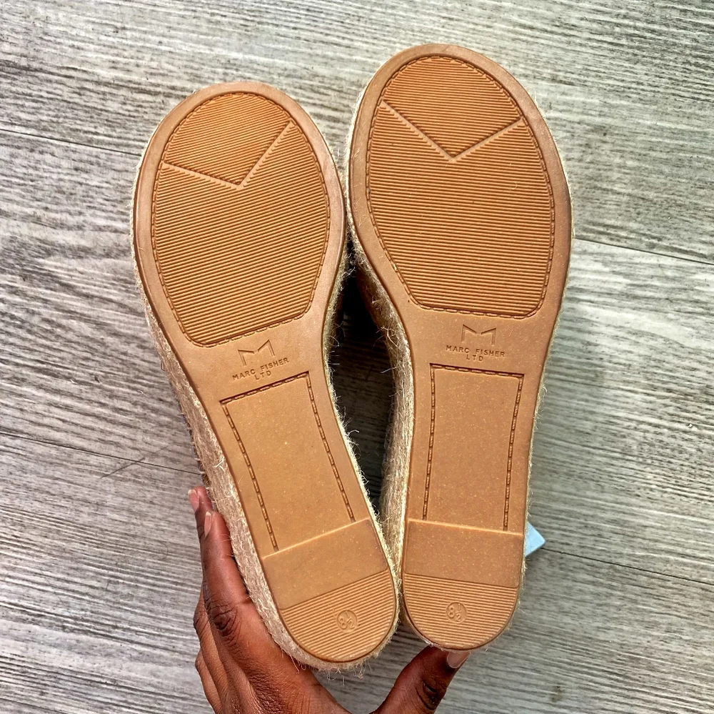Blue Suede Espadrille Wedge Sandals Resortwear Beachy Vacation 8.5